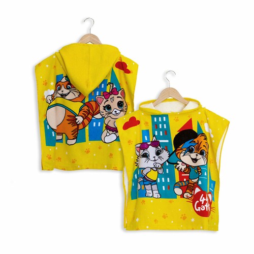 Accappatoio poncho gatti - accappatoio,
